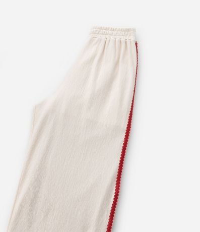 Pantalón Infantil Wide Leg en Anarruga con Aplicación de Sianinha - Talle 7 a 14 años 4