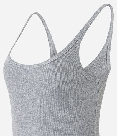 Blusa Acanalada en Rib con Escote U y Bretel Fino 5