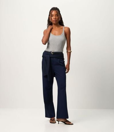 Blusa Acanalada en Rib con Escote U y Bretel Fino 2