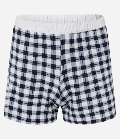 Pijama Short Doll en Viscosa con Estampa de Frutas y Short de cuadros 7