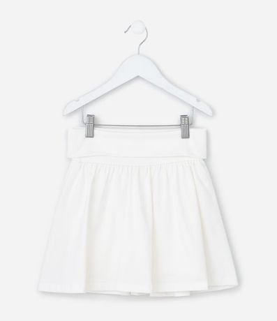 Short Pollera Infantil con Cintura Dobrado - Talle 5 a 14 años