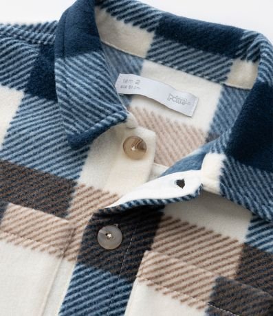 Camisa Infantil en Fleece con Estampado de Cuadros – Talle 1 a 5/6 años 5
