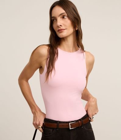 Blusa en Poliamida con Cuello Redondo