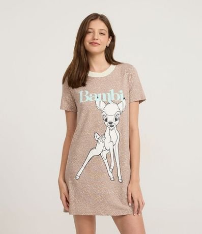 Camisón Manga Corta con Estampado Bambi