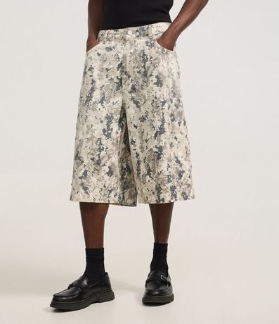 Bermuda Super Baggy en Sarga con Bolsillos Laterales Camuflada 2