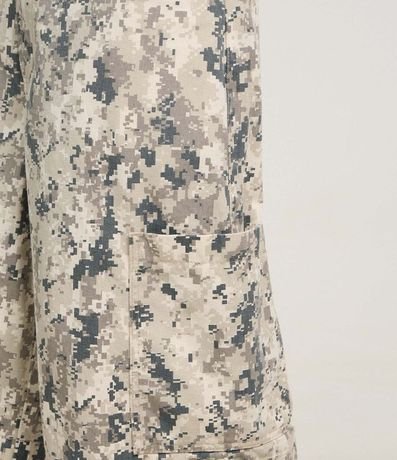 Bermuda Super Baggy en Sarga con Bolsillos Laterales Camuflada 3