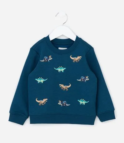 Saco Infantil en Algodón con Bordados de Dinosaurio – Talle 1 a 5/6 años
