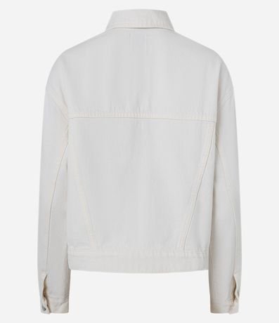 Campera Trucker en Sarga con Solapas en los Bolsillos 6