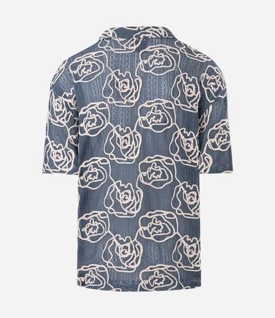 Camisa en Punto con Textura Floral 6