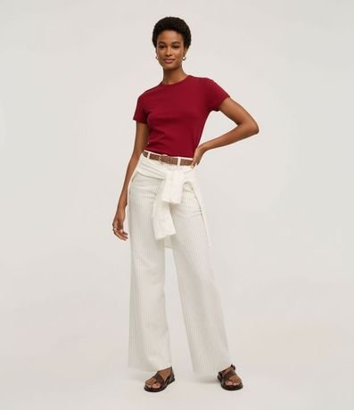 Blusa Slim Básica en Algodón Peruano con Cuello Redondo 4