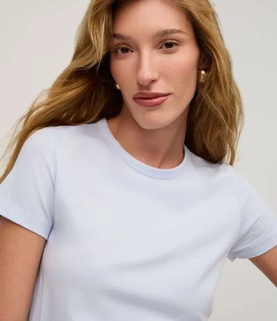 Blusa Slim Básica en Algodón Peruano con Cuello Redondo