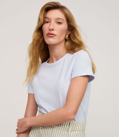 Blusa Slim Básica en Algodón Peruano con Cuello Redondo 2