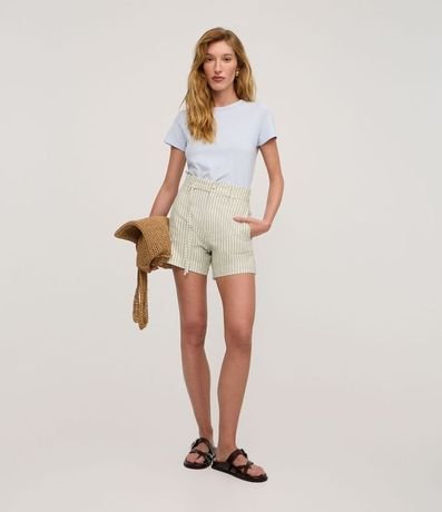 Blusa Slim Básica en Algodón Peruano con Cuello Redondo 3