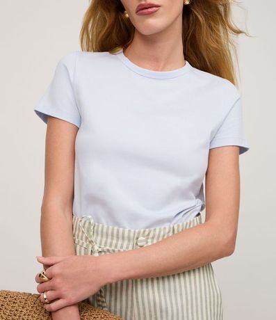 Blusa Slim Básica en Algodón Peruano con Cuello Redondo 4