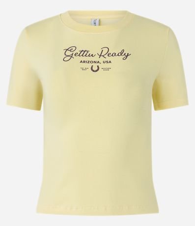 Remera New T-shirt en Algodón con Lettering Gettin Ready Arizona 6