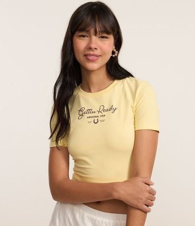 Remera New T-shirt en Algodón con Lettering Gettin Ready Arizona 3