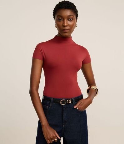 Body en Poliamida con Cuello Mediano