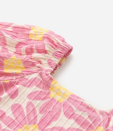 Conjunto Infantil en Algodón con Estampa de Flores - Talle 1 a 5 años 9