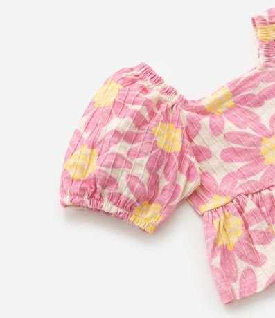 Conjunto Infantil en Algodón con Estampa de Flores - Talle 1 a 5 años 10