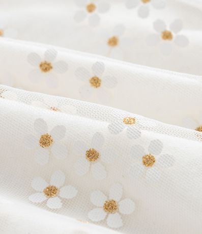 Vestido Infantil en Tule con Estampa de Flores - Talle 1 a 6 años 4