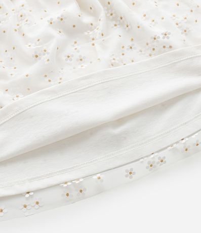 Vestido Infantil en Tule con Estampa de Flores - Talle 1 a 6 años 5
