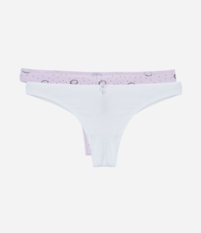 Kit 02 Bombacha Bikini Colaless en Microfibra con Hilo Doble