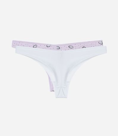 Kit 02 Bombacha Bikini Colaless en Microfibra con Hilo Doble 2