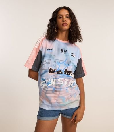 Remera Texturizada con Estampa Sport Core