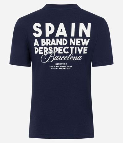 Remera New T-shirt en Algodón con Lettering Spain 6