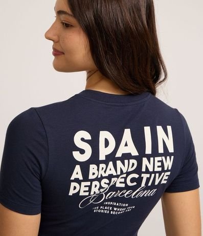 Remera New T-shirt en Algodón con Lettering Spain 4
