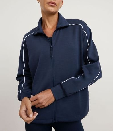 Campera Deportiva en Modal con Friso Contrastante 3
