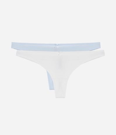 Kit 02 Bombachas Bikini Hilo Doble en Algodón