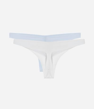 Kit 02 Bombachas Bikini Hilo Doble en Algodón 2