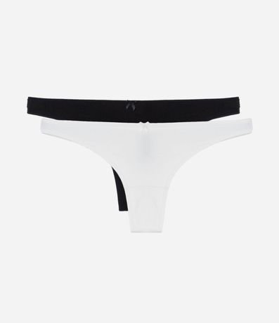 Kit 02 Bombachas Bikini Hilo Doble en Algodón