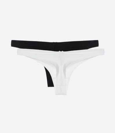 Kit 02 Bombachas Bikini Hilo Doble en Algodón 2