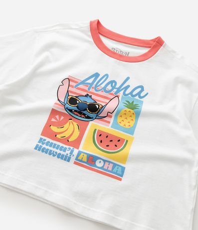 Pijama Corto Infantil con Estampa Rayada y Stitch - Talle 5 a 14 años 9