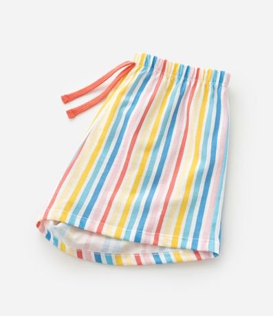 Pijama Corto Infantil con Estampa Rayada y Stitch - Talle 5 a 14 años 7