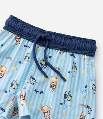 Bermuda Playera Infantil Rayada con Estampa Bluey - Talle 1 a 6 años 6