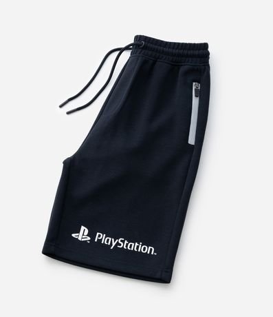 Bermuda Infantil Algodón Playstation con Cremallera Reflectante - Talle 5 a 14 años 4