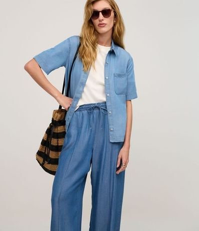 Pantalón Wide Leg en Liocel con Nervura 2