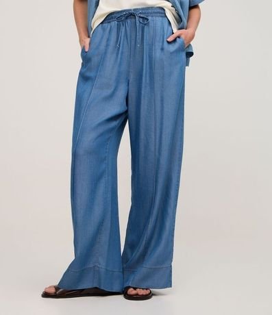 Pantalón Wide Leg en Liocel con Nervura 3