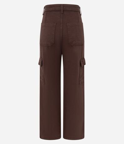 Pantalón Recto Comfort en Sarga con Bolsillos Cargo 2