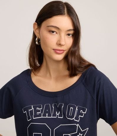 Blusa en Algodón con Estampa Lettering Números 3