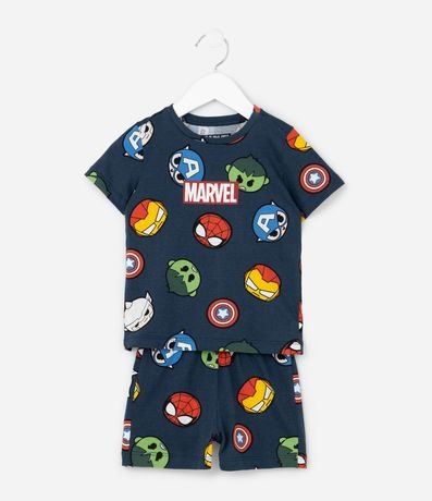 Pijama Corto Infantil Mini Heroes Marvel - Talle 2 a 6 años