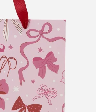 Bolsa de Regalo Pequeña con Estampa Lazos Rojos y Rosa 2