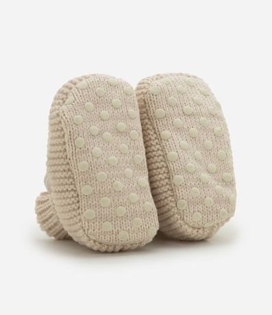 Zapato Infantil en Punto con Carita de Osito – Talle RN a 12 Meses 3