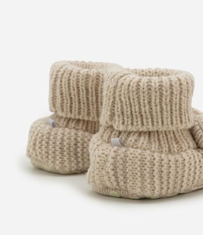 Zapato Infantil en Punto con Carita de Osito – Talle RN a 12 Meses 2