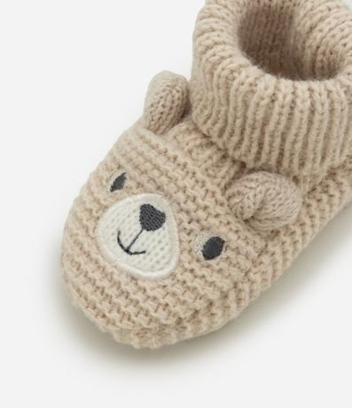 Zapato Infantil en Punto con Carita de Osito – Talle RN a 12 Meses 3