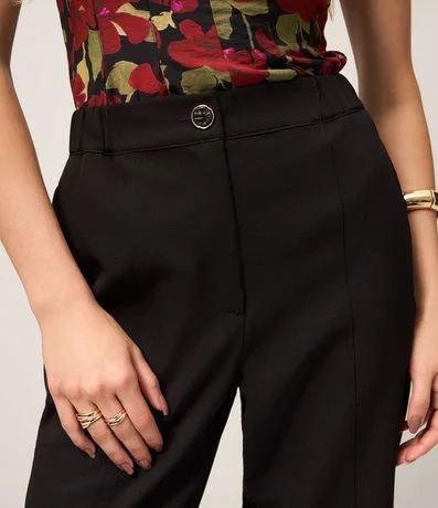 Pantalón Carrot en Crepé con Cintura de Elástico 4