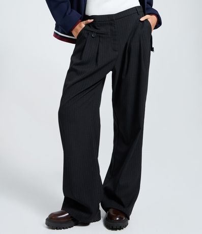 Pantalón Recto Sastre con Raya de Tiza 2